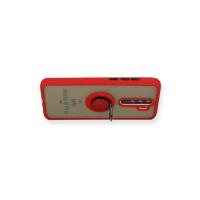 Newface Xiaomi Redmi Note 8 Pro Kılıf Montreal Yüzüklü Silikon Kapak - Kırmızı