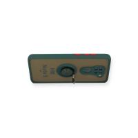 Newface Xiaomi Redmi Note 9 Kılıf Montreal Yüzüklü Silikon Kapak - Yeşil