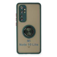 Newface Xiaomi Mi Note 10 Lite Kılıf Montreal Yüzüklü Silikon Kapak - Yeşil