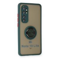 Newface Xiaomi Mi Note 10 Lite Kılıf Montreal Yüzüklü Silikon Kapak - Yeşil