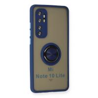 Newface Xiaomi Mi Note 10 Lite Kılıf Montreal Yüzüklü Silikon Kapak - Lacivert