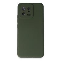 Newface Xiaomi Mi 13 Kılıf Nano içi Kadife Silikon - Koyu Yeşil