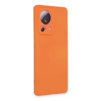 Newface Xiaomi Mi 13 Lite Kılıf Nano içi Kadife Silikon - Turuncu