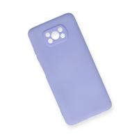 Newface Xiaomi Pocophone X3 Kılıf Nano içi Kadife Silikon - Lila