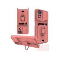 Newface Xiaomi Redmi Note 11 Kılıf Zuma Kartvizitli Yüzüklü Silikon - Pembe