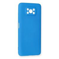 Newface Xiaomi Pocophone X3 Kılıf Nano içi Kadife Silikon - Mavi