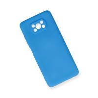 Newface Xiaomi Pocophone X3 Kılıf Nano içi Kadife Silikon - Mavi