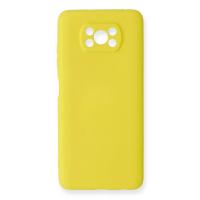 Newface Xiaomi Pocophone X3 Kılıf Nano içi Kadife Silikon - Sarı