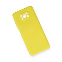 Newface Xiaomi Pocophone X3 Kılıf Nano içi Kadife Silikon - Sarı