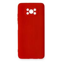 Newface Xiaomi Pocophone X3 Kılıf Nano içi Kadife Silikon - Kırmızı