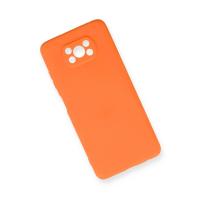 Newface Xiaomi Pocophone X3 Kılıf Nano içi Kadife Silikon - Turuncu