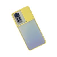 Newface Xiaomi Redmi Note 11 Kılıf Palm Buzlu Kamera Sürgülü Silikon - Sarı