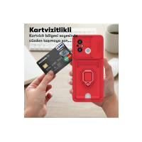 Newface Xiaomi Redmi 12C Kılıf Zuma Kartvizitli Yüzüklü Silikon - Siyah