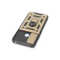 Newface Xiaomi Redmi 12C Kılıf Pars Lens Yüzüklü Silikon - Gold