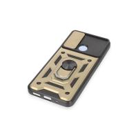 Newface Xiaomi Redmi 12C Kılıf Pars Lens Yüzüklü Silikon - Gold