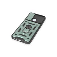 Newface Xiaomi Redmi 12C Kılıf Pars Lens Yüzüklü Silikon - Yeşil