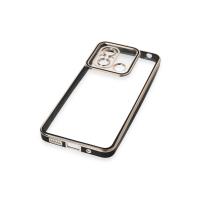 Newface Xiaomi Redmi 12C Kılıf Liva Lens Silikon - Siyah