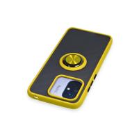 Newface Xiaomi Redmi 12C Kılıf Montreal Yüzüklü Silikon Kapak - Sarı