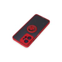 Newface Xiaomi Redmi Note 12 4G Kılıf Montreal Yüzüklü Silikon Kapak - Kırmızı