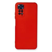 Newface Xiaomi Redmi Note 11 Kılıf Nano içi Kadife Silikon - Kırmızı
