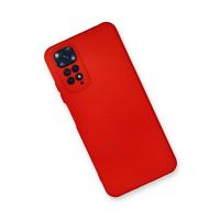 Newface Xiaomi Redmi Note 11 Kılıf Nano içi Kadife Silikon - Kırmızı