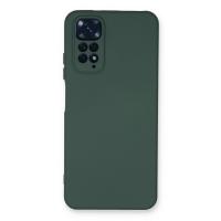 Newface Xiaomi Redmi Note 11 Kılıf Nano içi Kadife Silikon - Koyu Yeşil