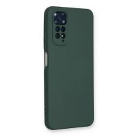 Newface Xiaomi Redmi Note 11 Kılıf Nano içi Kadife Silikon - Koyu Yeşil
