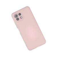 Newface Xiaomi Mİ 11 Lite Kılıf Nano içi Kadife Silikon - Pudra