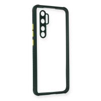 Newface Xiaomi Mi Note 10 Lite Kılıf Miami Şeffaf Silikon - Koyu Yeşil