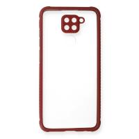 Newface Xiaomi Redmi Note 9 Kılıf Miami Şeffaf Silikon - Fuşya