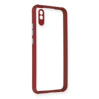 Newface Xiaomi Redmi 9A Kılıf Miami Şeffaf Silikon - Fuşya