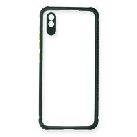 Newface Xiaomi Redmi 9A Kılıf Miami Şeffaf Silikon - Koyu Yeşil