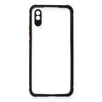 Newface Xiaomi Redmi 9A Kılıf Miami Şeffaf Silikon - Siyah