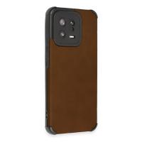 Newface Xiaomi Mi 13 Kılıf Loop Deri Silikon - Kahverengi