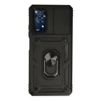 Newface Xiaomi Redmi Note 11 Pro Kılıf Pars Lens Yüzüklü Silikon - Siyah