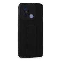 Newface Xiaomi Redmi 12C Kılıf Mega Standlı Silikon - Siyah
