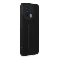 Newface Xiaomi Redmi 12C Kılıf Mega Standlı Silikon - Siyah