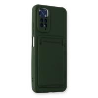 Newface Xiaomi Redmi Note 11S Kılıf Kelvin Kartvizitli Silikon - Koyu Yeşil