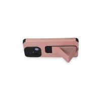 Newface Xiaomi Redmi 12C Kılıf Mega Standlı Silikon - Pudra