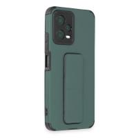 Newface Xiaomi Poco X5 5G Kılıf Mega Standlı Silikon - Yeşil