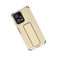 Newface Xiaomi Poco X5 5G Kılıf Mega Standlı Silikon - Gold