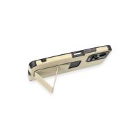 Newface Xiaomi Poco X5 5G Kılıf Mega Standlı Silikon - Gold