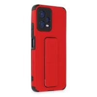 Newface Xiaomi Poco X5 5G Kılıf Mega Standlı Silikon - Kırmızı