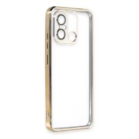 Newface Xiaomi Redmi 12C Kılıf Razer Lensli Silikon - Gold
