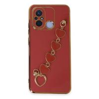 Newface Xiaomi Redmi 12C Kılıf Esila Silikon - Kırmızı