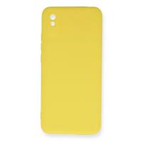 Newface Xiaomi Redmi 9A Kılıf Nano içi Kadife Silikon - Sarı