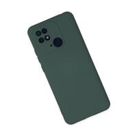 Newface Xiaomi Redmi 10C Kılıf Nano içi Kadife Silikon - Koyu Yeşil