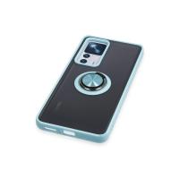 Newface Xiaomi Mi 12T Pro Kılıf Montreal Yüzüklü Silikon Kapak - Buz Mavi