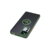 Newface Xiaomi Mi 12T Pro Kılıf Montreal Yüzüklü Silikon Kapak - Yeşil