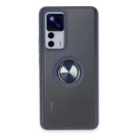 Newface Xiaomi Mi 12T Pro Kılıf Montreal Yüzüklü Silikon Kapak - Lacivert